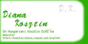 diana kosztin business card